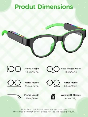 Kids Smart Glasses - Bluetooth 5.4 Open-Ear LED Lights