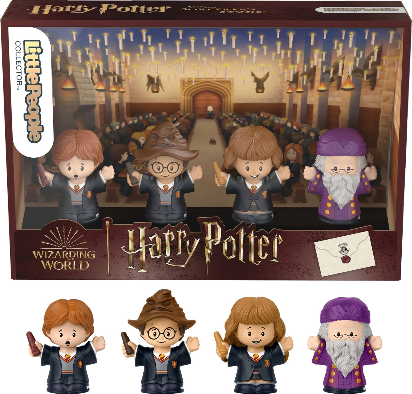 LITTLEPEOPLE COLLECTOR Harry Potter + Hermione Granger + Ron Weasley + Albus Dumbledore - Harry Potter and The Sorcerer’s Stone Movie Special Edition Set