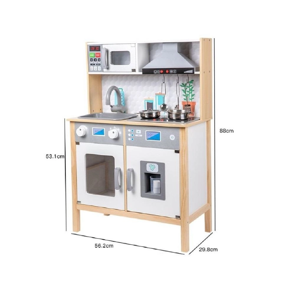 Kids Wooden Kitchen Pretend Playset (5551007-Bdj0923)