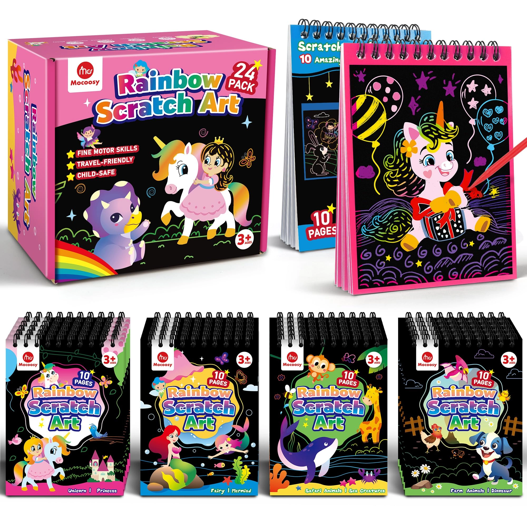 mocoosy Scratch Cards - 4+ years 24 pcs