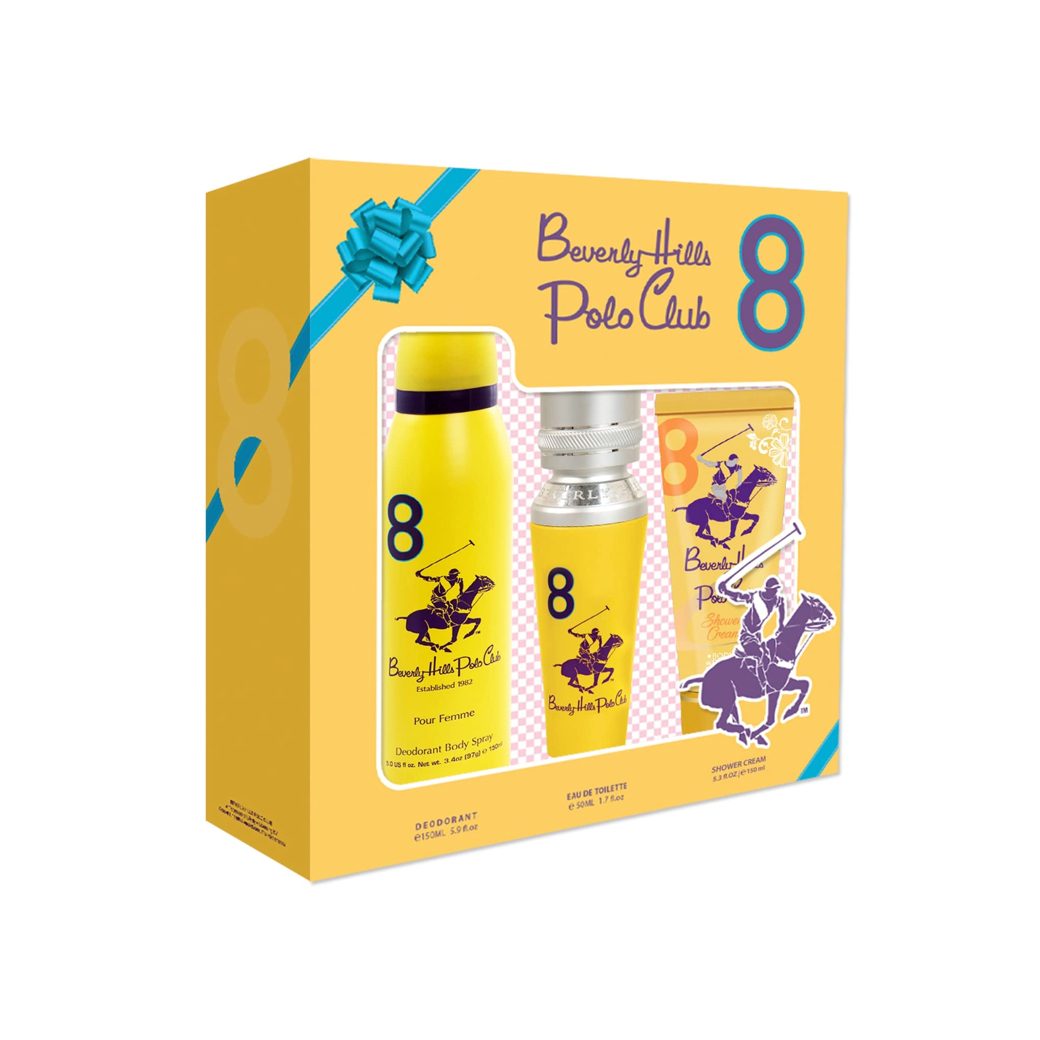 M.K.Herbals No.8 Eau De Parfum - 50ml + Deodorant - 150ml + Shower Cream - 150ml