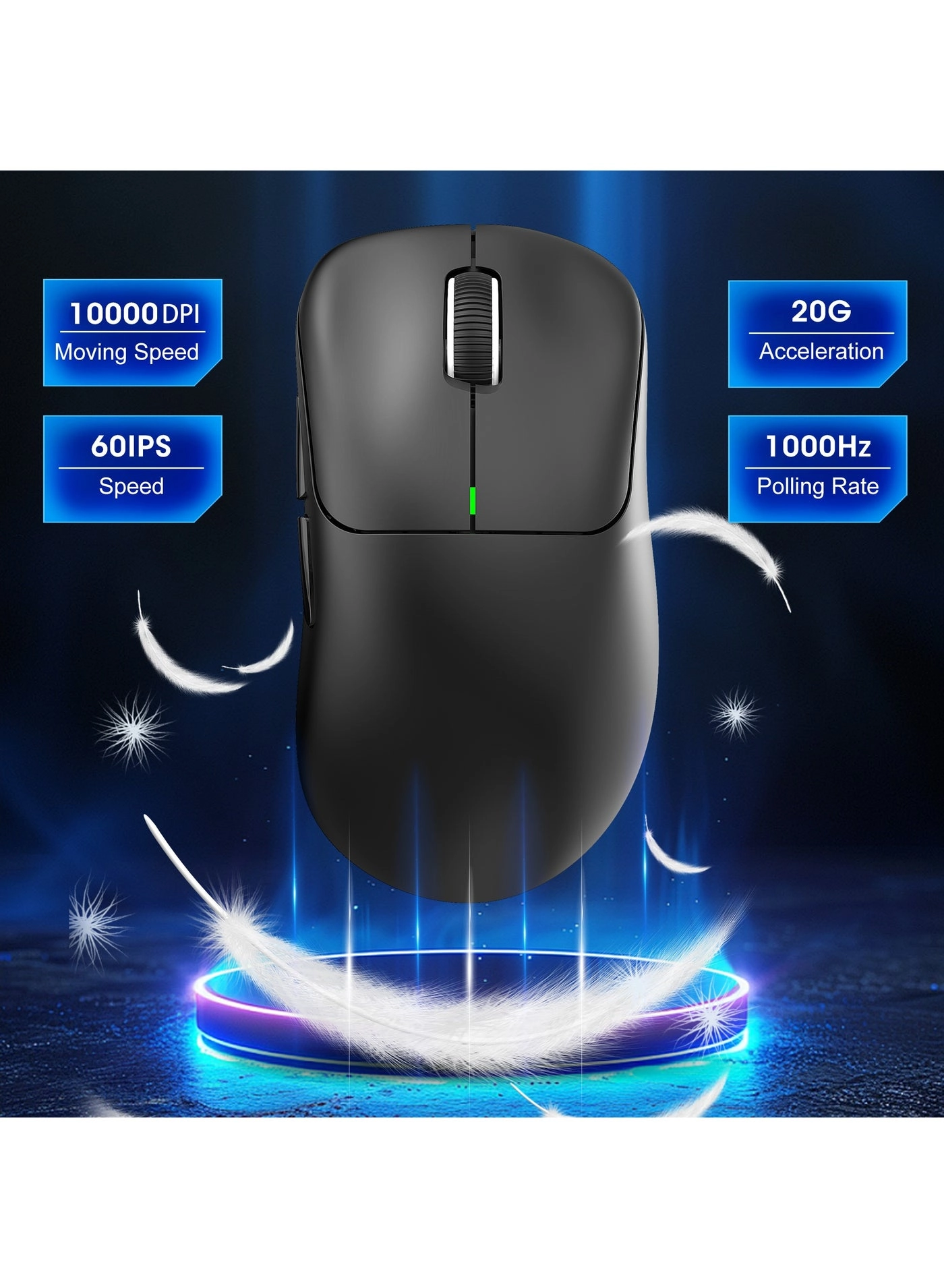 Rock Pow GM700 Mouse - Bluetooth 2.4G Wired