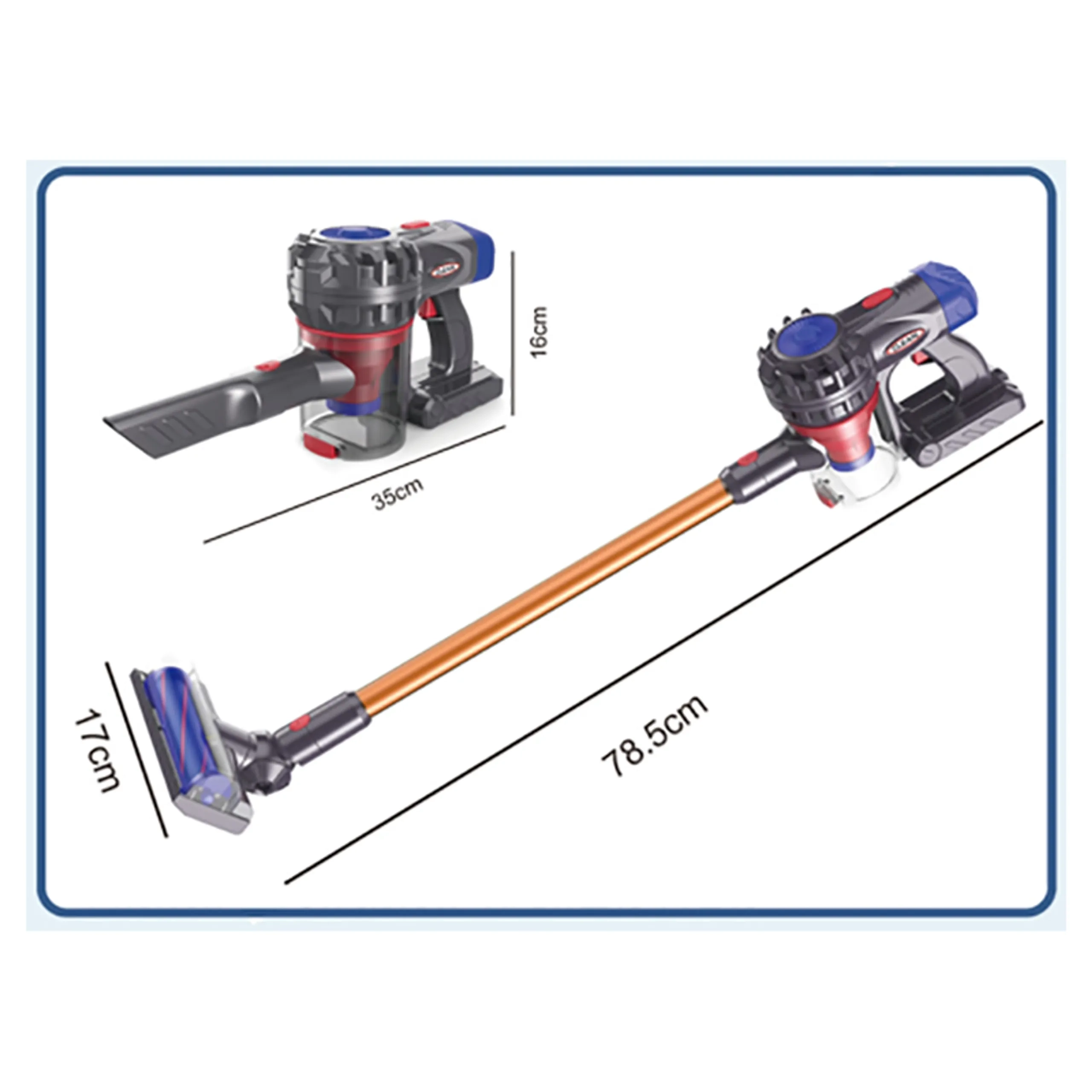 3-In-1 Electric Toy Vacuum Cleaner - Suitable for 3 years & above