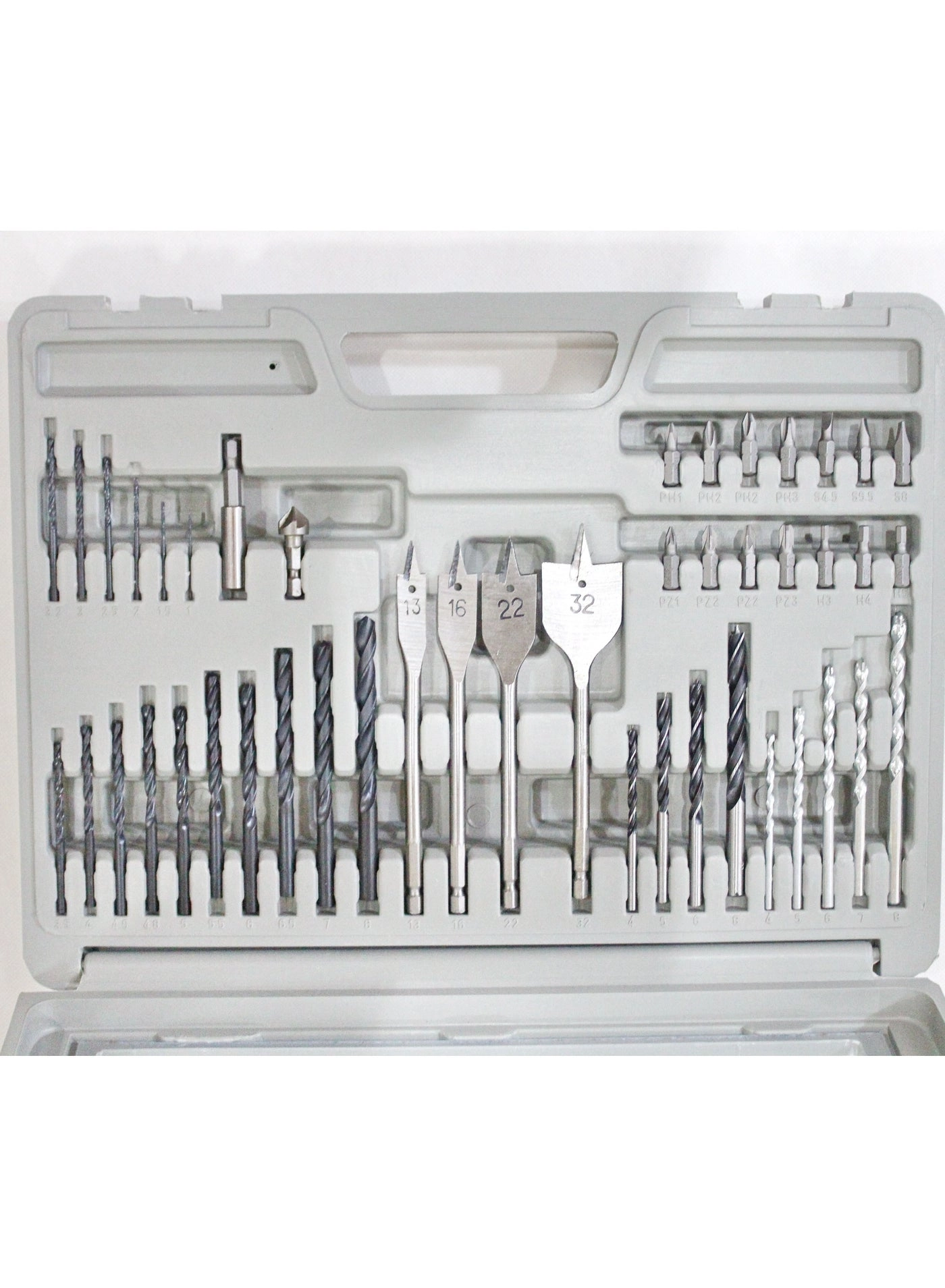 Kingroy hss drill bits + wood drill bits + screwdriver bits + cement drill bits - 45pc