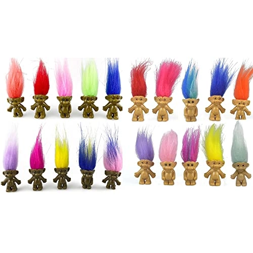 Yintlilocn Troll Doll - 20packs PVC Vintage