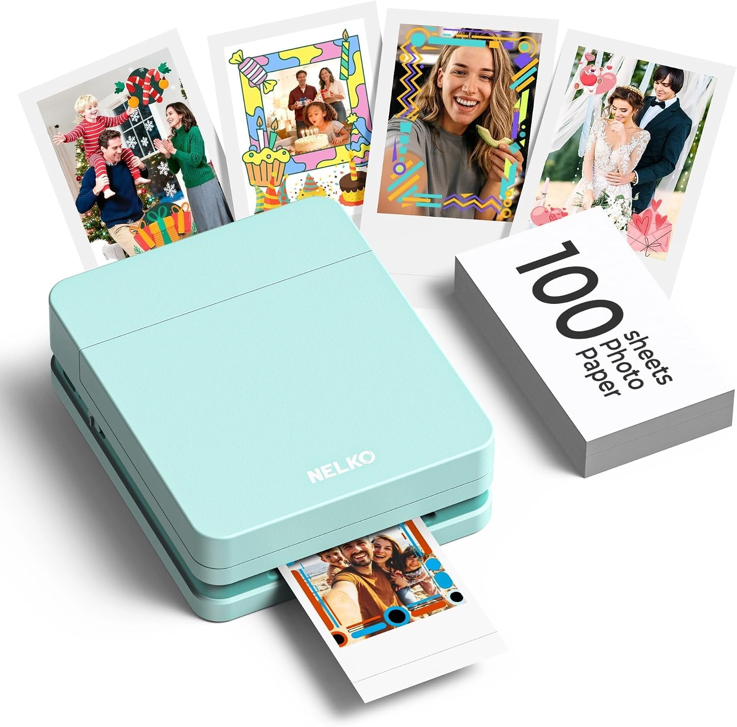 Nelko Photo Printer PP01 - Portable Green