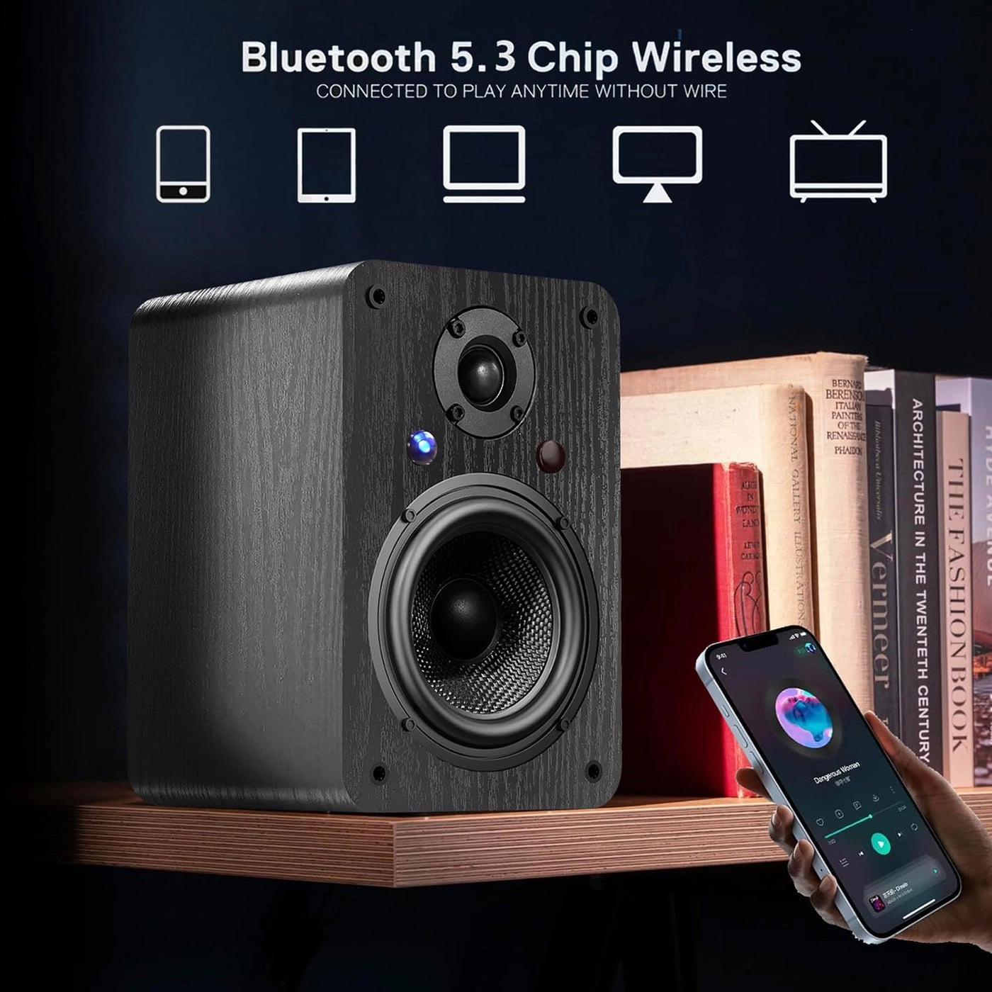 Bluetooth Bookshelf Speakers - 60W