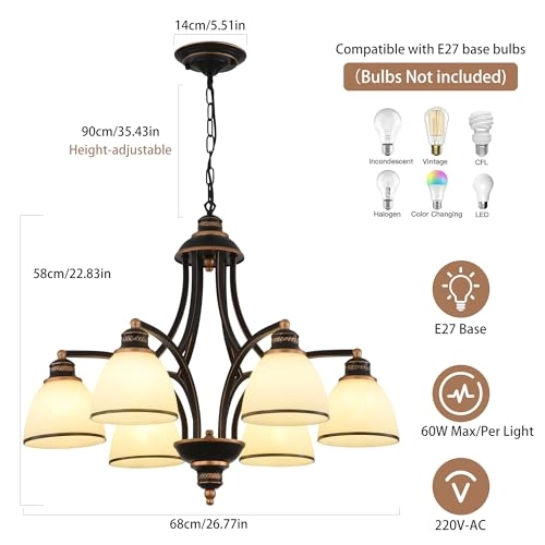 French Country Chandeliers - 90cm/35.4inch