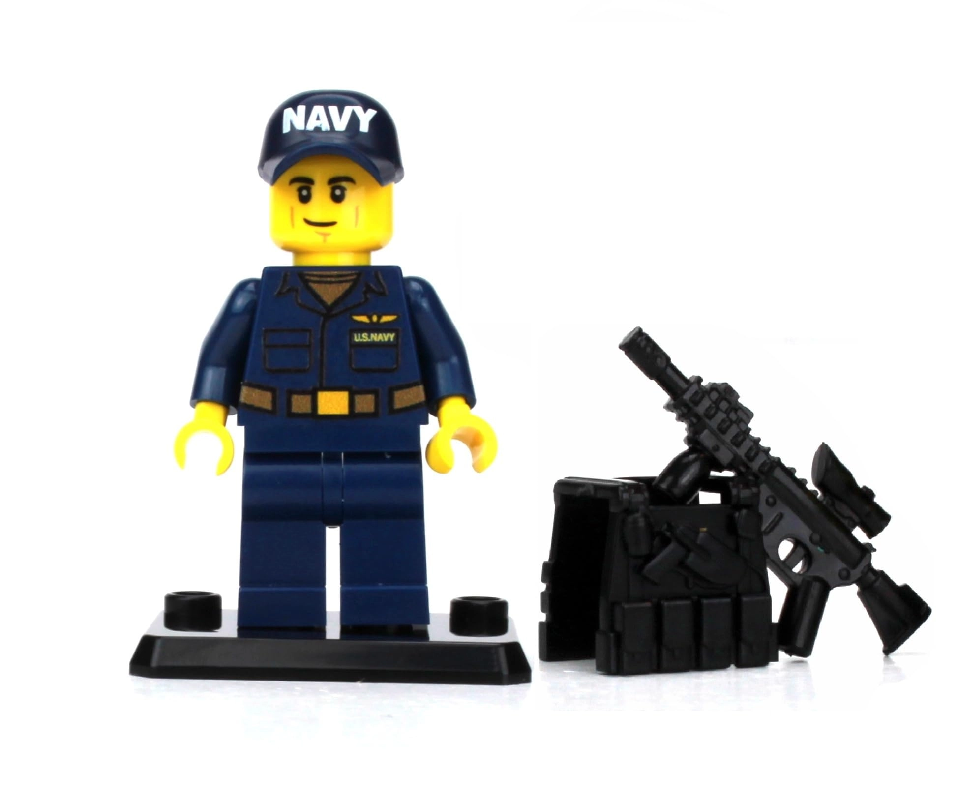 Battle Brick Navy Crew Member Collectible Figure 1.6 Inches