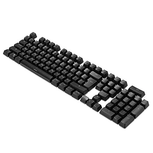 106 Key Faint Translucent ABS Keycaps - Black Backlit