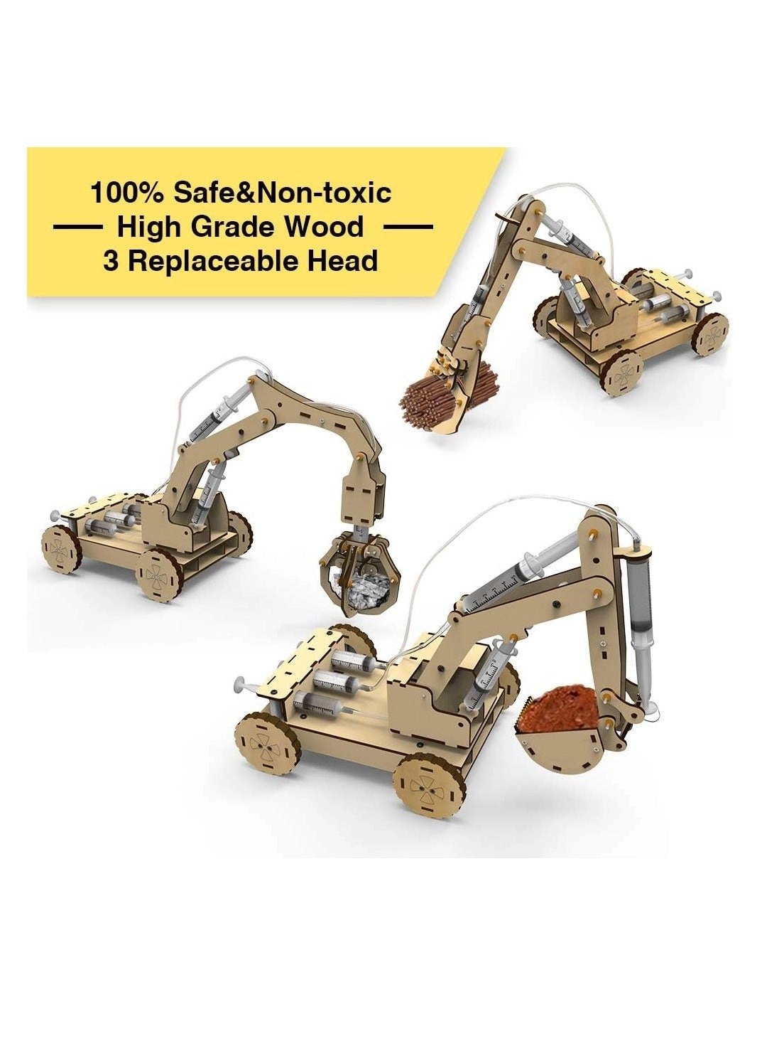 3D Wooden Excavator - Construction