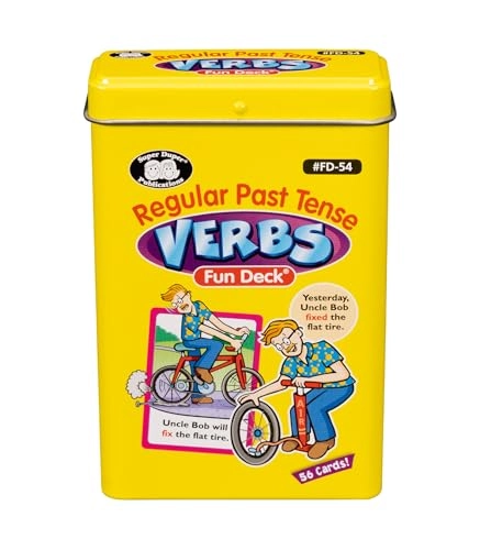 Regular Past Tense Verbs Fun Deck - Kid 56 pieces