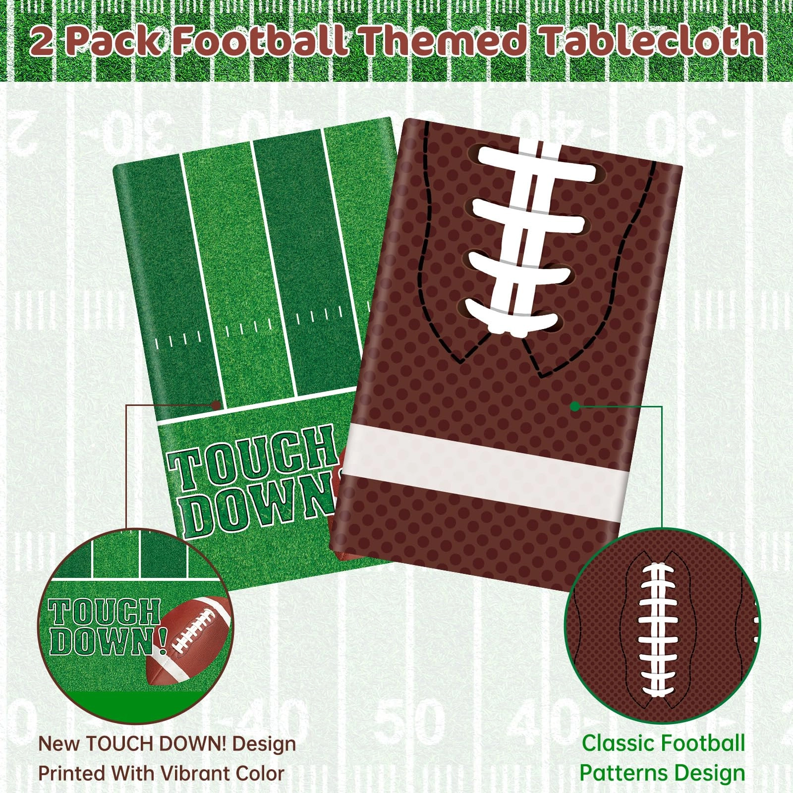 Football Tablecloth - 2.0 Count Football