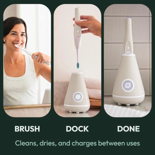 UV Sanitizing Sonic Toothbrush - Dual Speed Sandstone