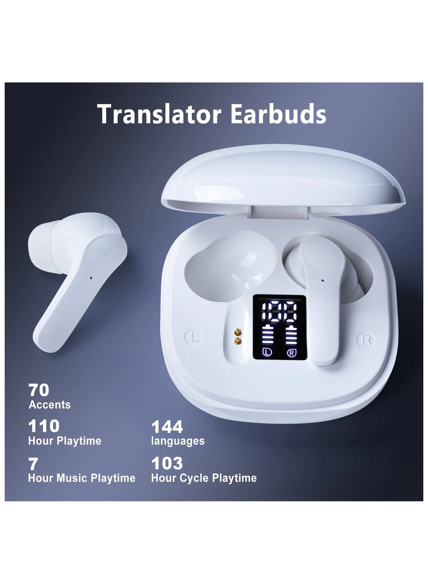 Translator Earbuds - 74 Languages