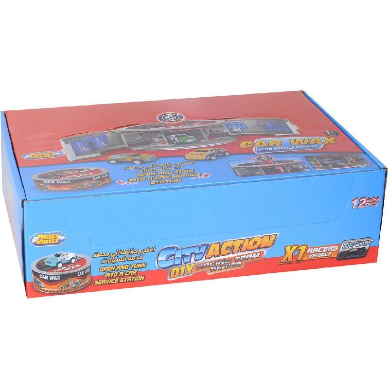 City Action Car Wax Auto Service Station - Die-cast Toy Model Assorted Color