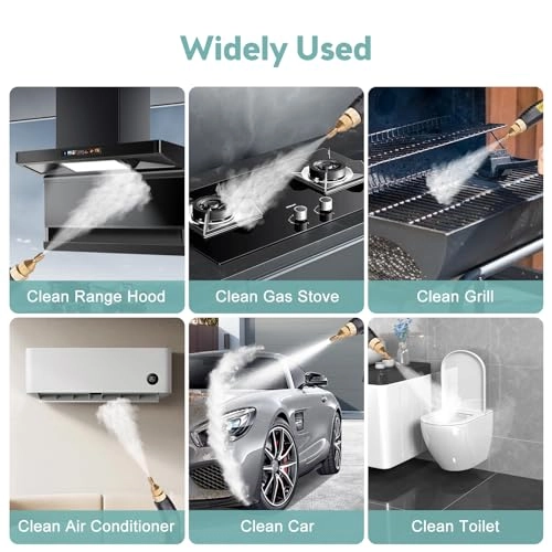 Handheld Steam Cleaner - 1500W 3 Brush Heads