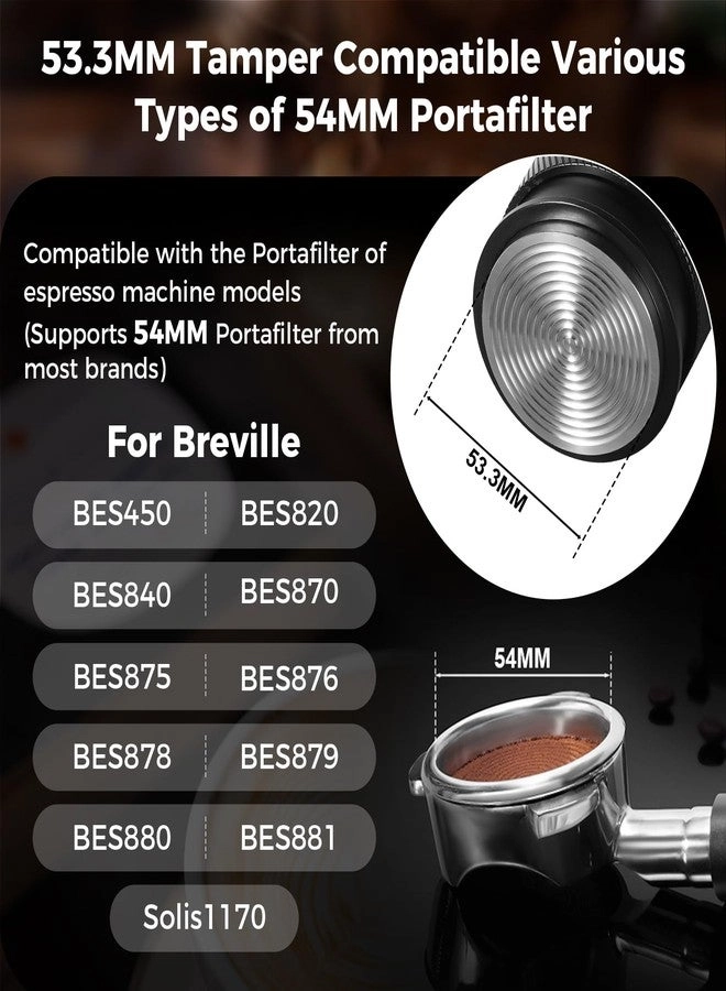 Espresso Tamper - 53MM 100% Stainless Steel