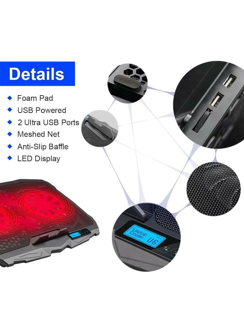 Laptop cooling pad - 4 15.6"