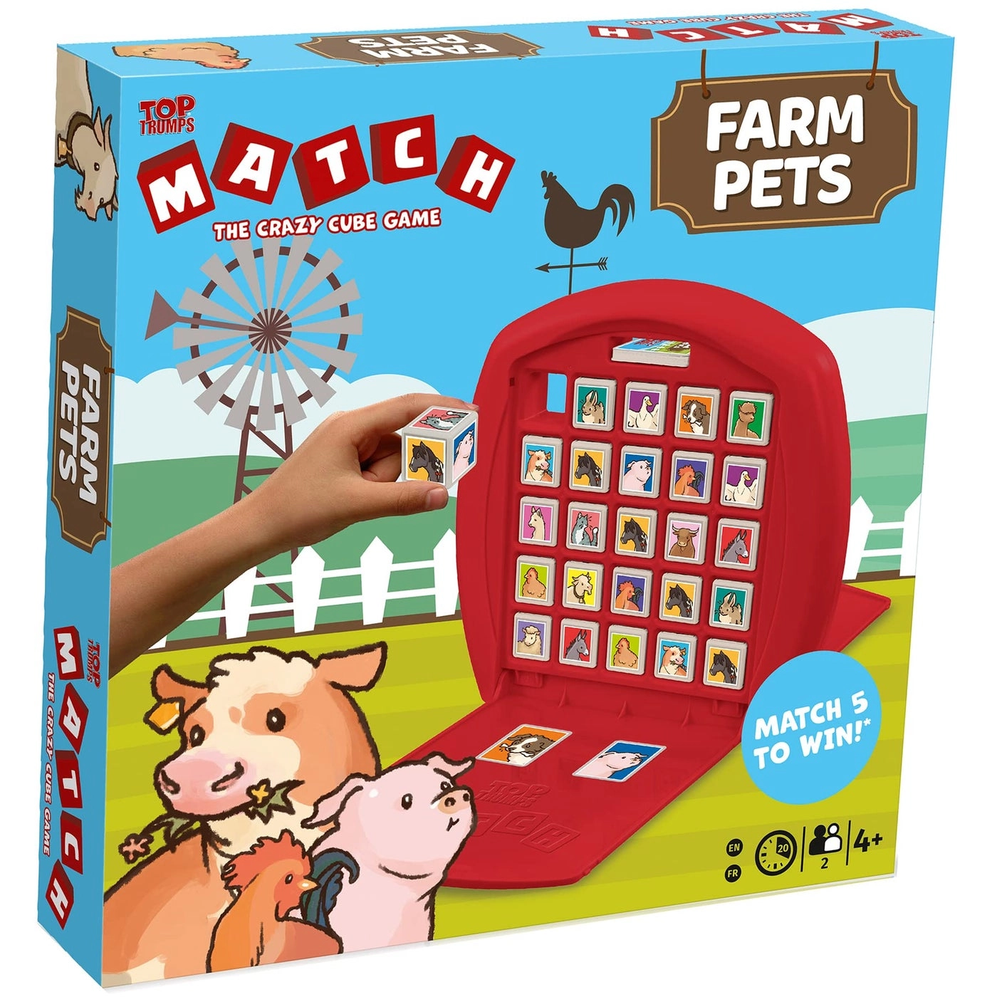 Top Trumps Match: The Crazy Cube Game - Farm Pets