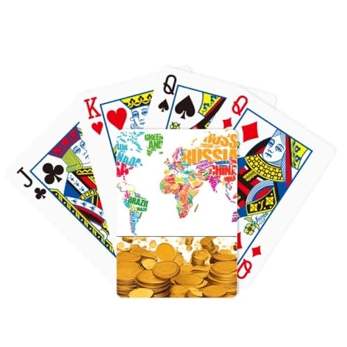 World Map - Bridge Size 52 cards Multicolor