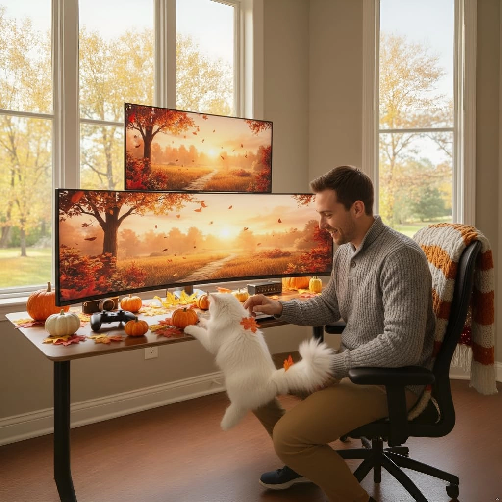Dual Monitor Mount - 2 Monitors 17-35 Inch VESA 75x75 or 100x100mm