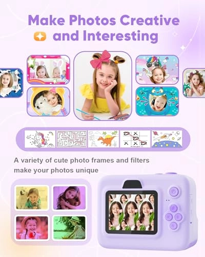 Kids Camera Instant Print - 12MP 1080P 2.4" Screen