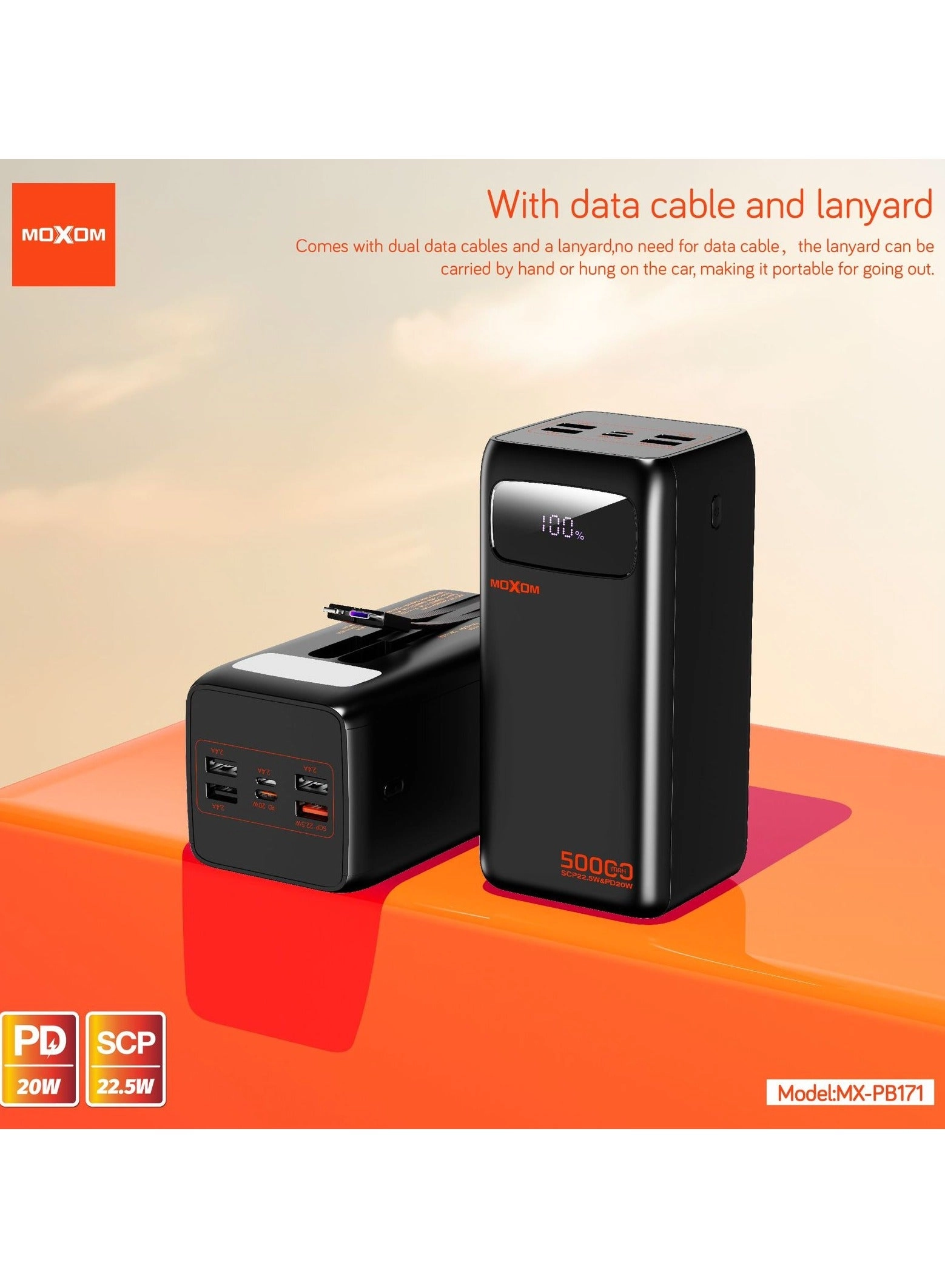 MOXOM MX-PB171 - 50000mAh 20W 22.5W