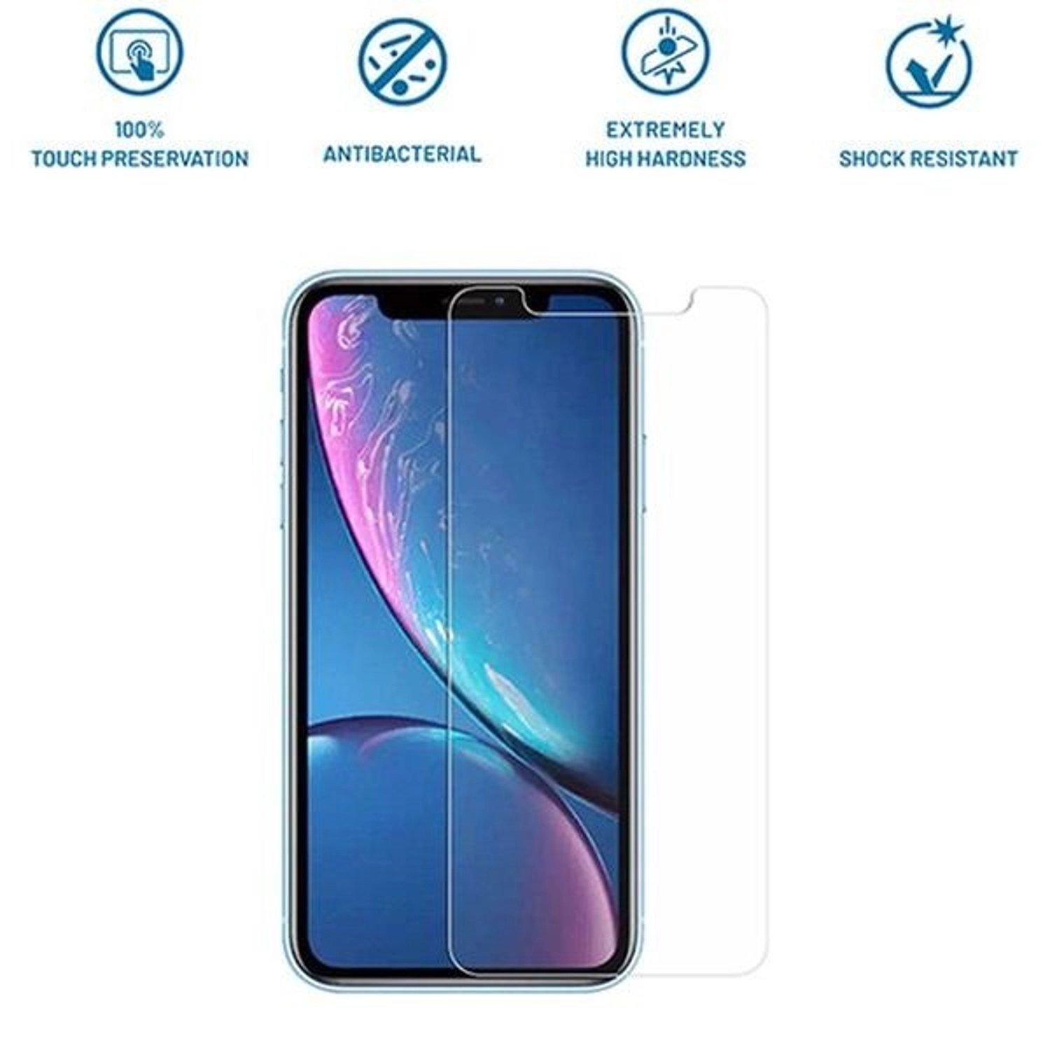 Clear Tempered Glass Screen Protector for iPhone 11 Pro Max/XS Max