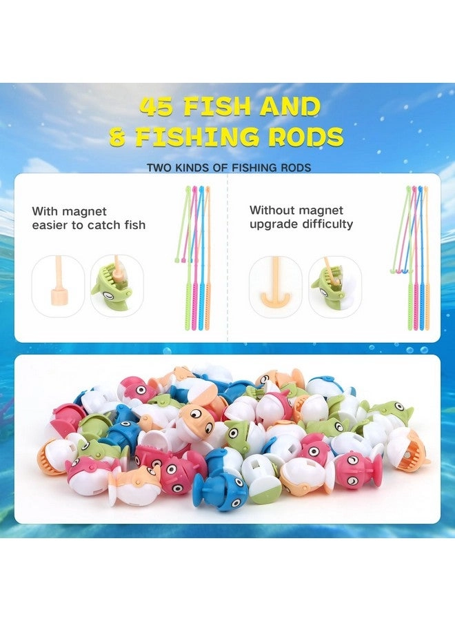 Magnetic Fishing Games - 45 Fish 8 Poles