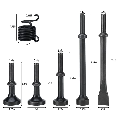 Air Hammer Tool Kit - 6Pcs 0.4'' Shank