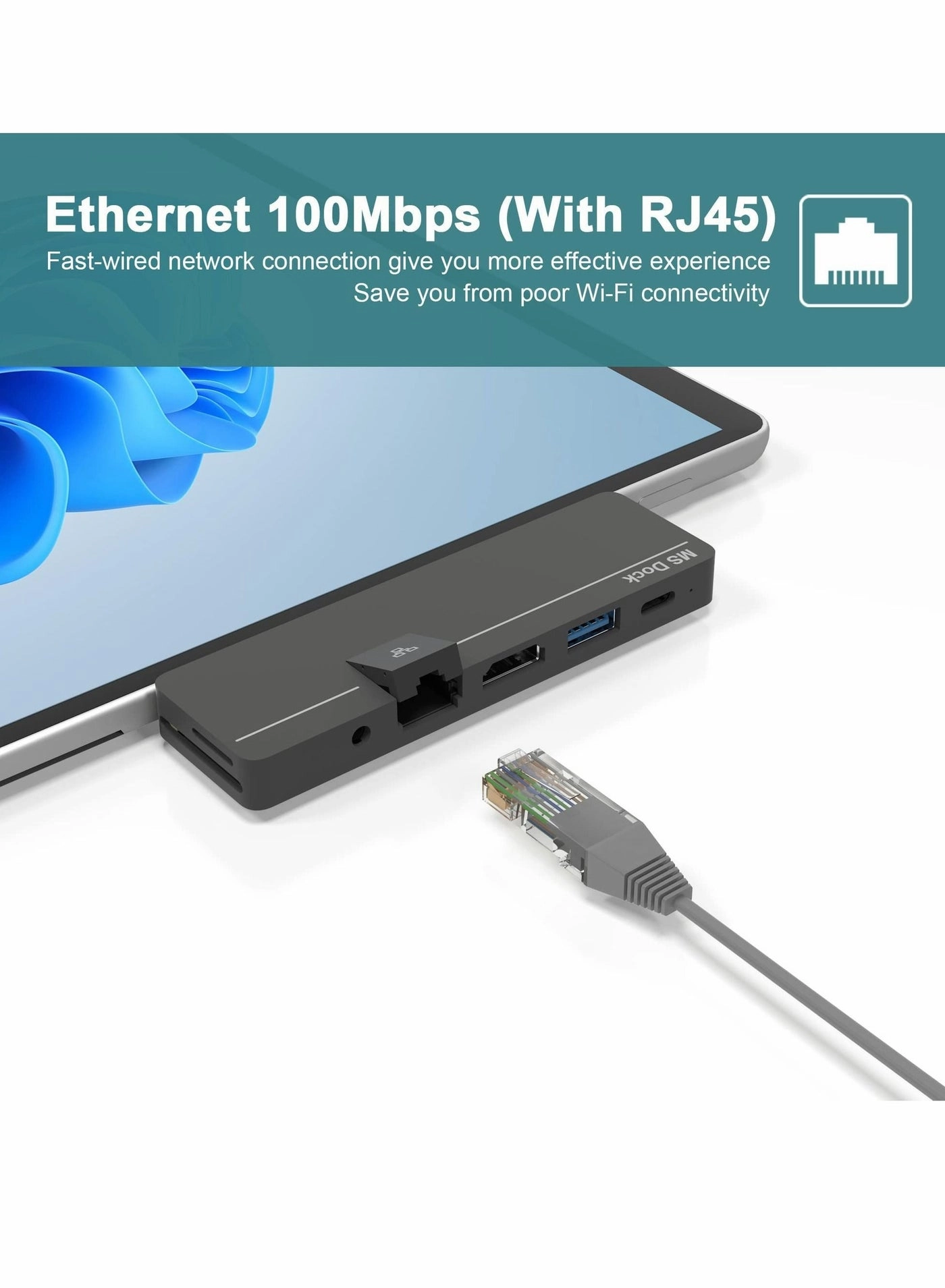Surface Pro 8 Hub Docking Station - USB-C Thunerbolt 4 Surface Pro 8 & Surface Pro X