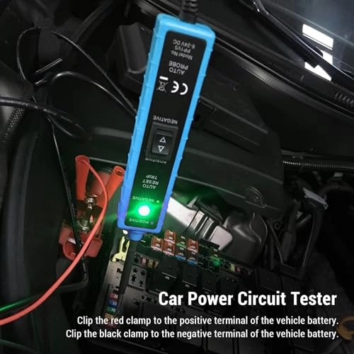 Power Circuit Tester - 7A 6-24V red clamp