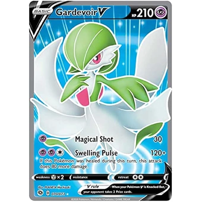 rayihni GARDEVOIR V - 070/073 FULL ART + TOPLOADER - 1X