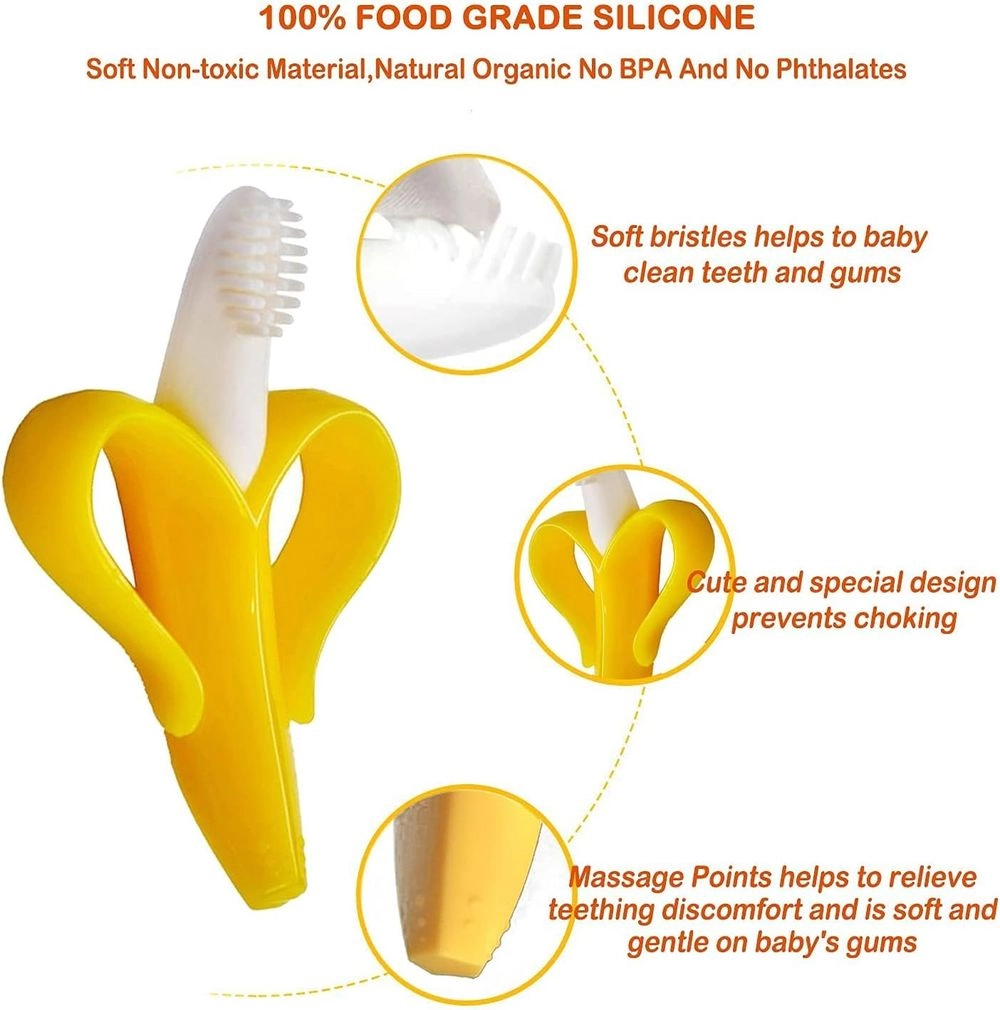 Baby Silicone Soft Teething Toy - Food-grade silicone Banana