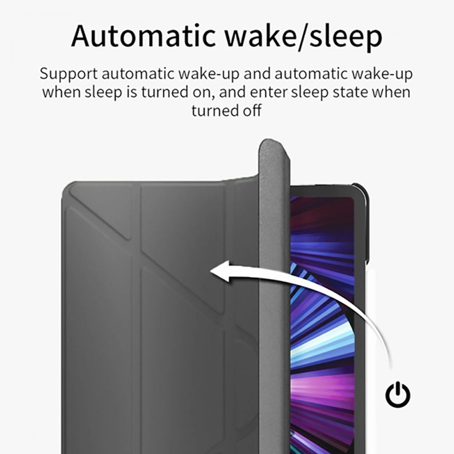 Tri-fold Folio Case with Pencil Holder for iPad Pro 12.9-inch