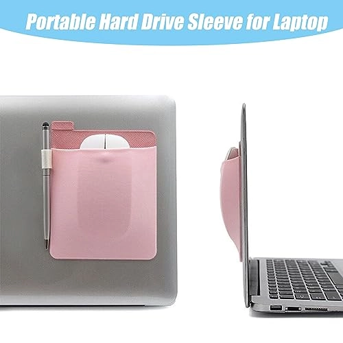Portable Hard Drive Sleeve - Pink Bag Reusable adhesive