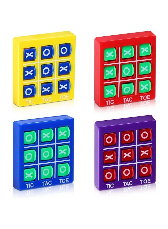 Lewtemi Tic Tac Toe - 4 Pcs Mini 2 x 2 x 0.4 Inch