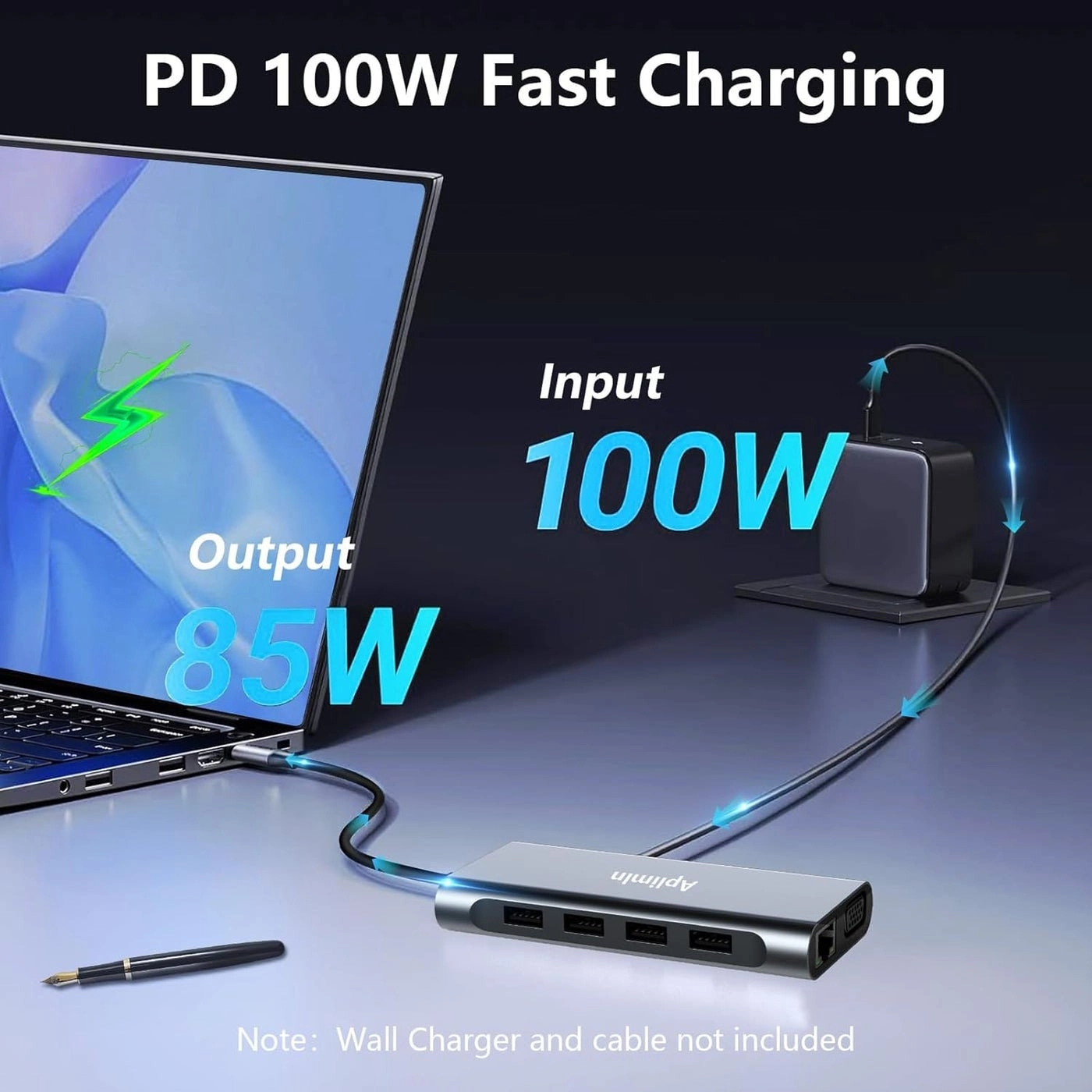 USB C HUB - 11 in 1 4K HDMI PD 100W