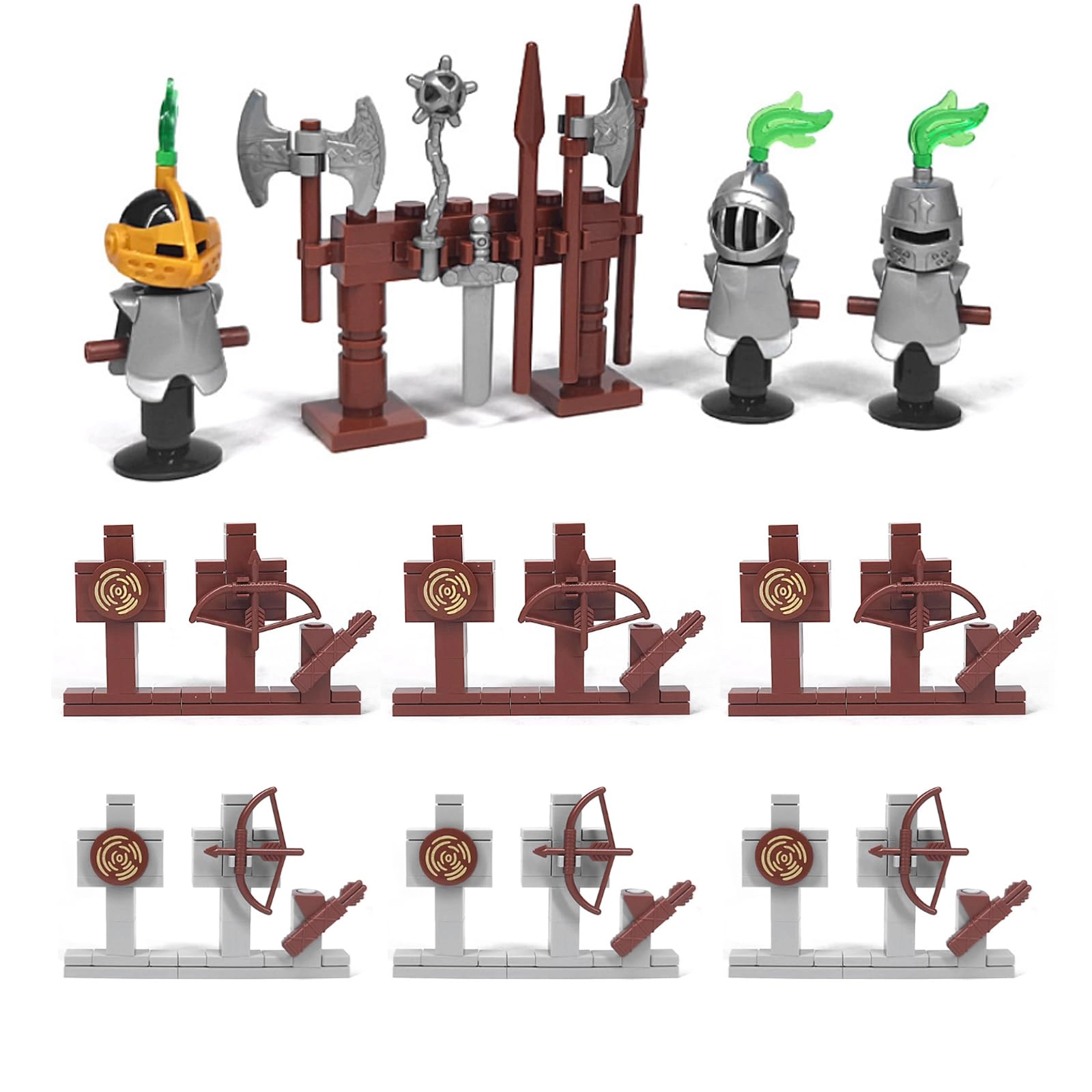 GUANGDONG SEMBO CULTURE INDUSTRY CO. LTD. Medieval Knights Armor Weapon Building Block Toys Set - Medieval Rack Building Block Toys Set Cartoon