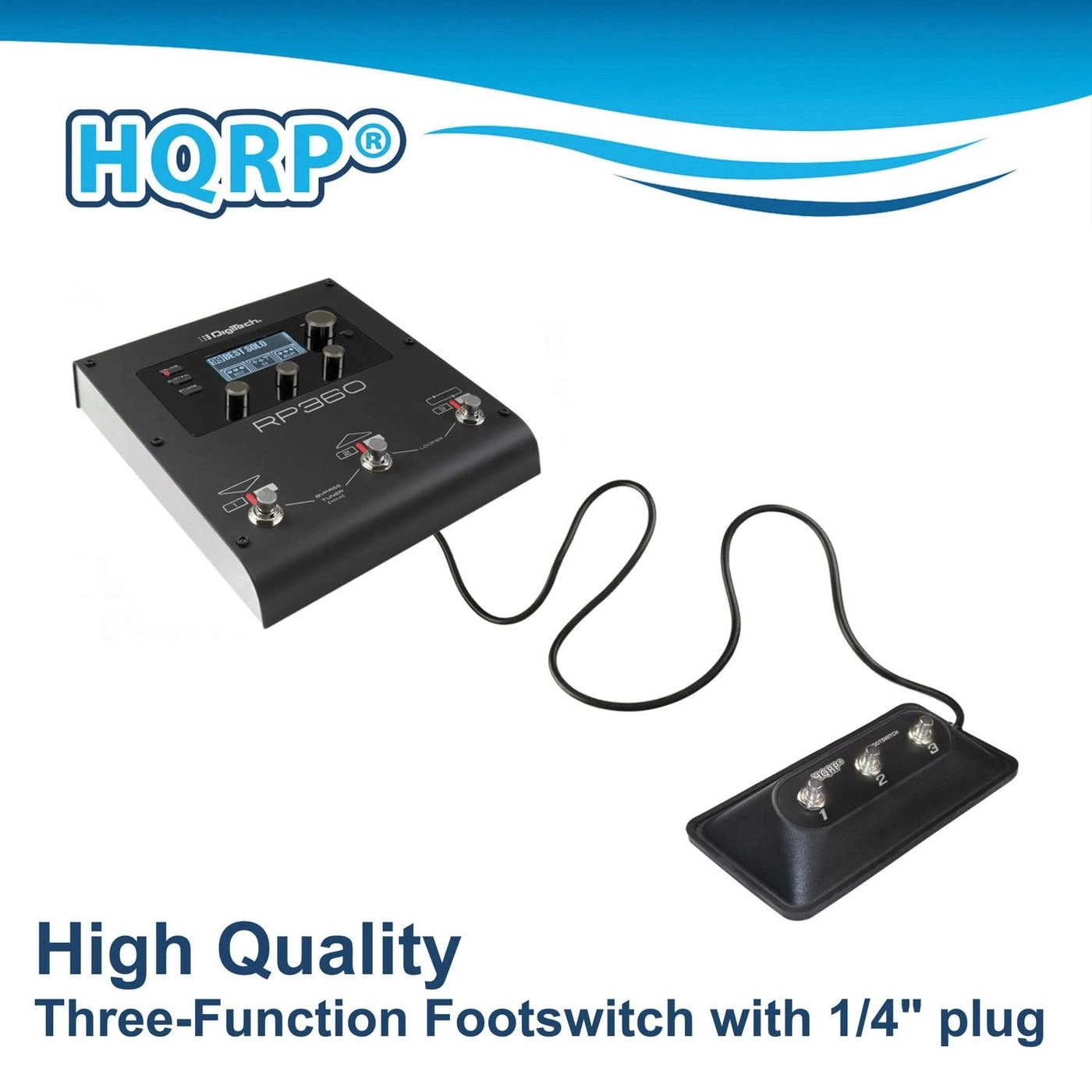 3-Button Guitar Amp Footswitch - FS3X compatible 14ft / 4.3m cable