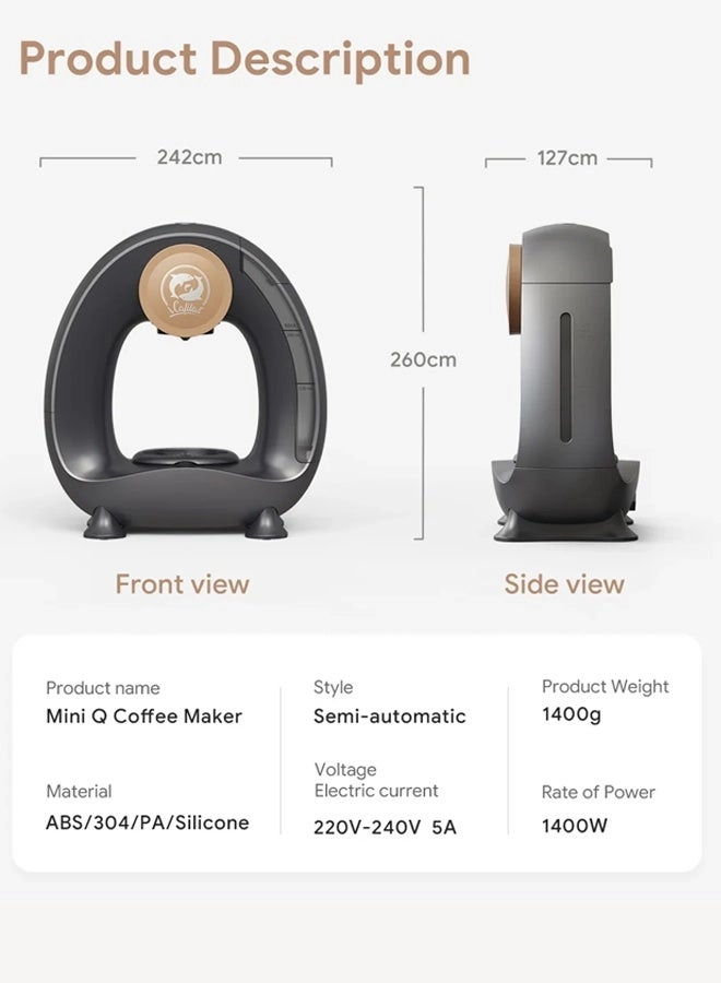 Mini Coffee Brewer - Single Serve One-Touch Automatic Brewing