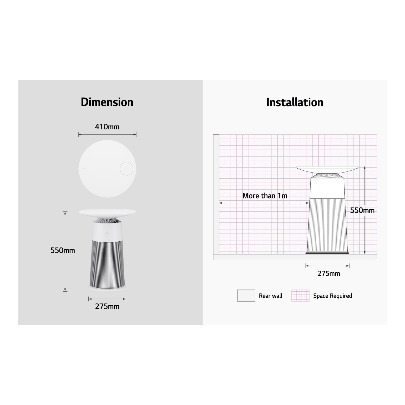 PuriCare AeroFurniture - AS20GPHK0 Low Noise Essence White