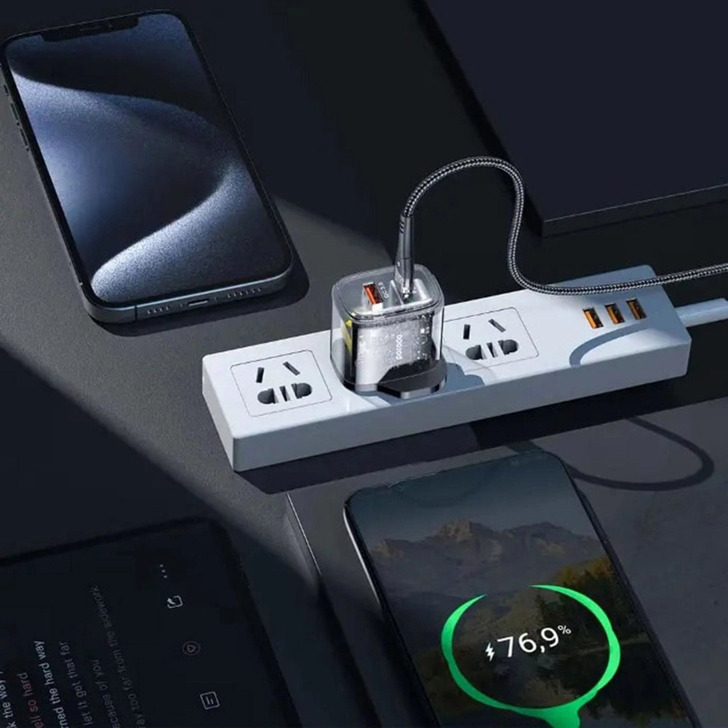 Dual Port Charger + USB-C To Lightning Cable - 1.2m USB-C Lightning