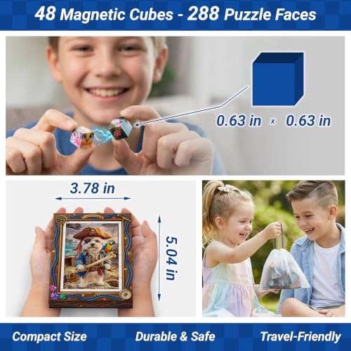 Action Dogs Puzzle (P1.PC48.ACDOG) - 48 pcs