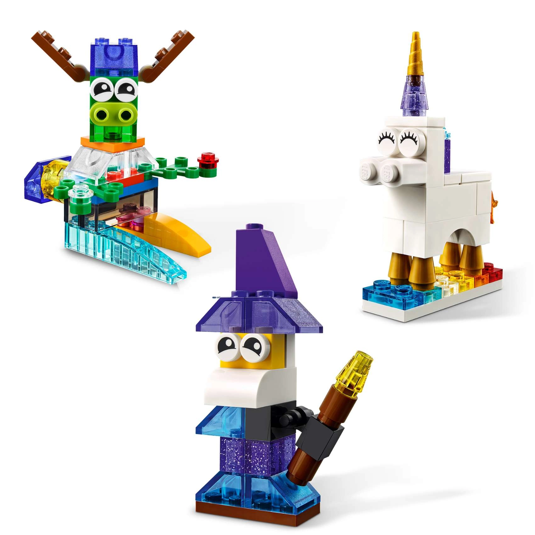 Classic Creative Transparent Bricks (11013) - 500 Pieces Multicolor