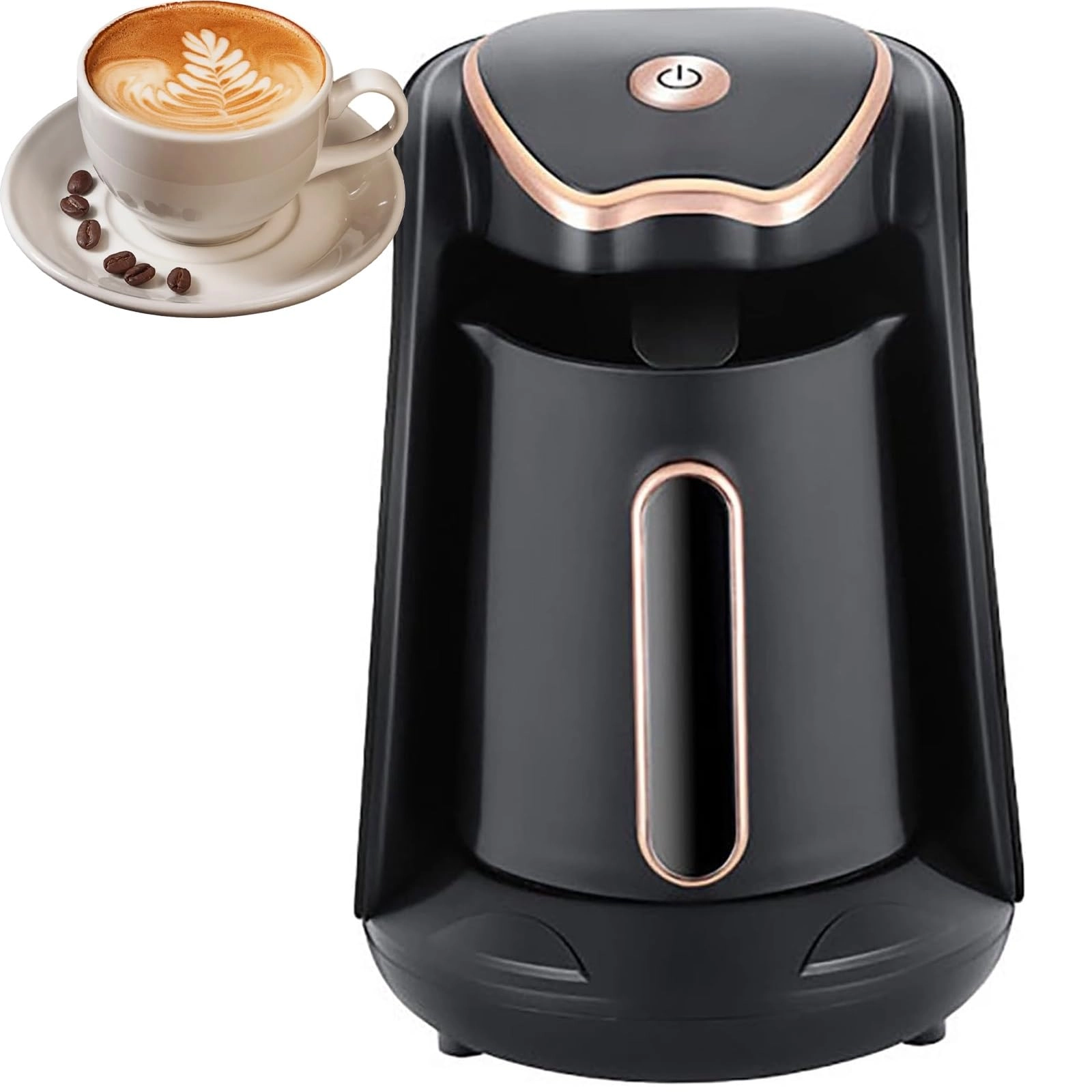 KQWKKNZS Turkish Coffee Maker - 1-4 Cups One-Touch Anti-Overflow