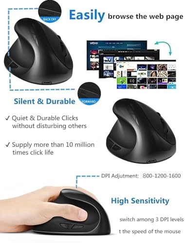 Ergonomic Vertical Mouse - USB