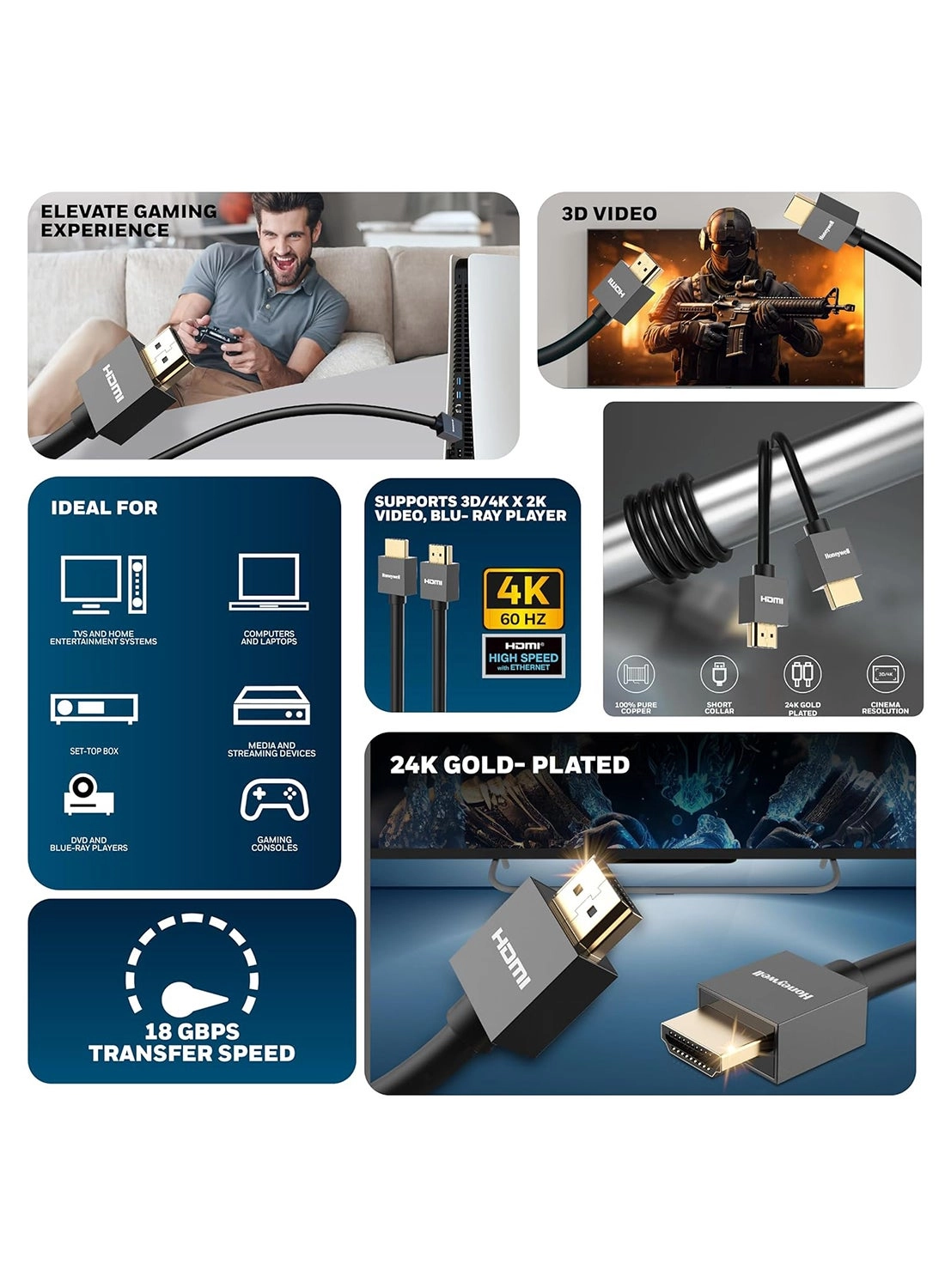 4K HDMI Cable - 3m with Ethernet