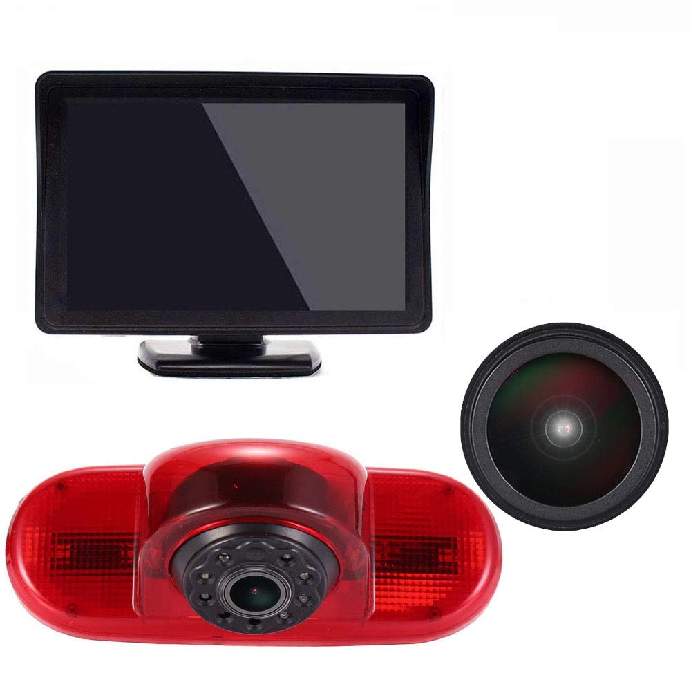 Brake Light Reversing Camera + Rear View Mirror Monitor - Night vision 628 x 586 pixels